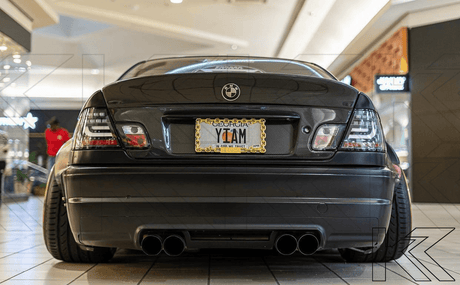 BMW 3-series E46 Coupe Black LED LightBar Taillights Set (2003-2007) - K2 Industries