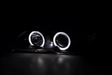 BMW 3-series E46 Coupe/Convertible Black Xenon Angel Eyes Headlights (2003-2005) - K2 Industries