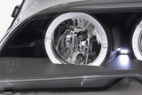 BMW 3-series E46 Coupe/Convertible Black Xenon Angel Eyes Headlights (2003-2005) - K2 Industries