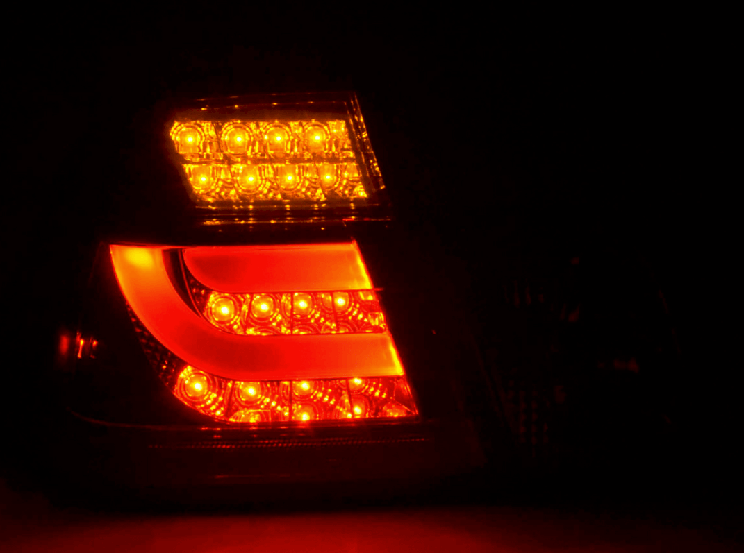 BMW 3-series E46 Sedan Chrome Smoked LED LightBar Taillights Set (1998-2001) - K2 Industries
