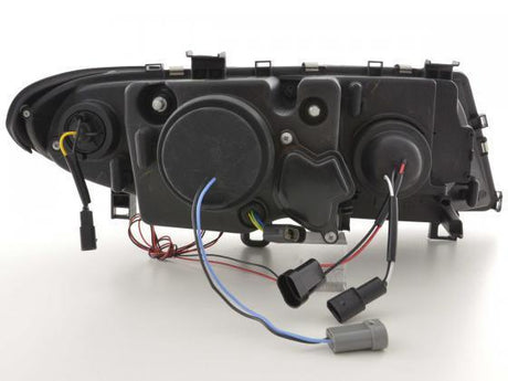 BMW 3-series E46 Sedan/Touring Black Angel Eyes Headlight Set (2002-2005) - K2 Industries