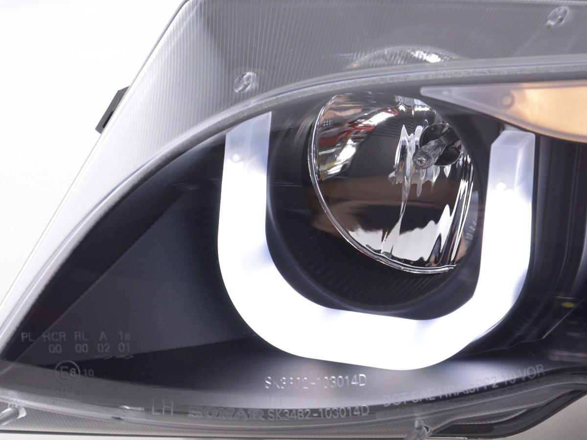 BMW 3-series E46 Sedan/Touring Black "U Eye"  Headlights (2002-2005) - K2 Industries