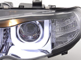 BMW 3-series E46 Sedan/Touring Chrome U Eye Headlights (2002-2005) - K2 Industries