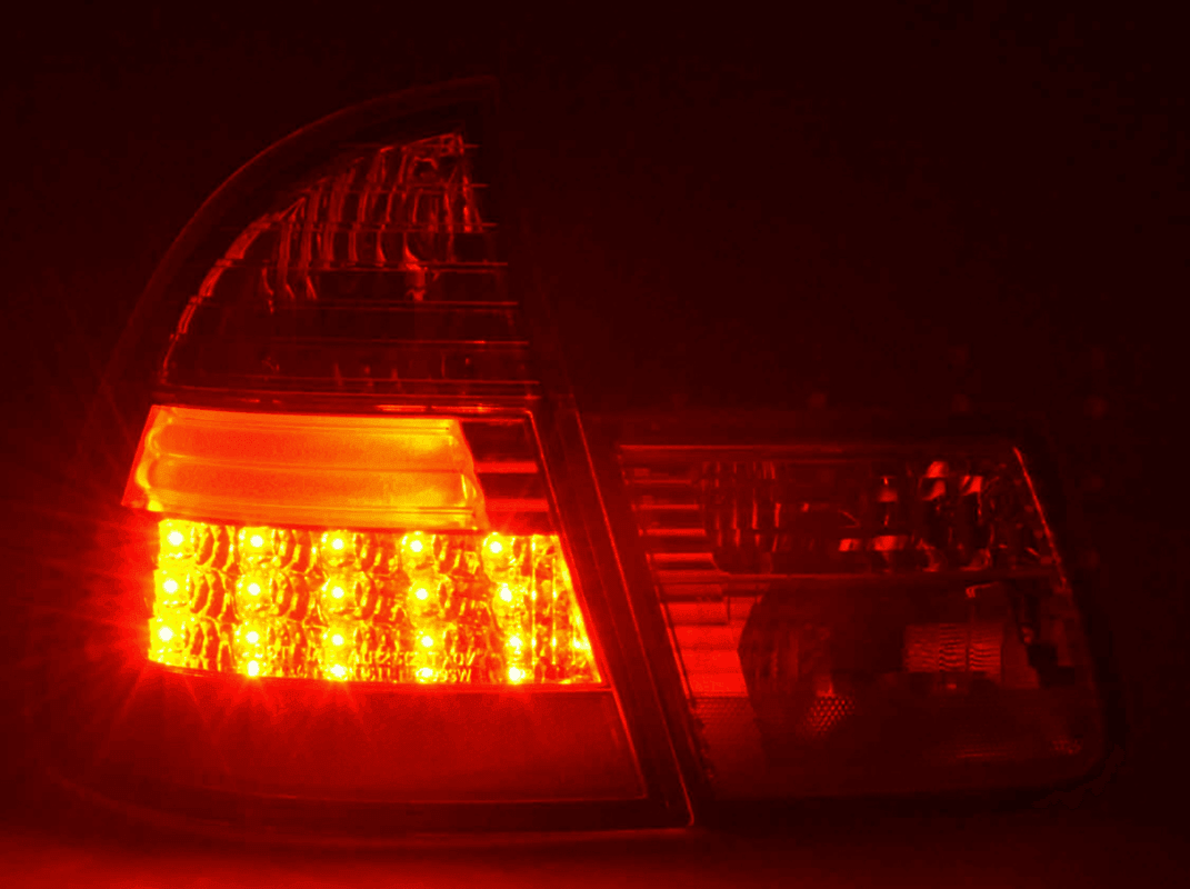  E46 1998-2005y ワゴン・ツーリング LEDテールランプ BMW 3-series E46 Wagon/Touring Chrome Clear LED Taillights (1998