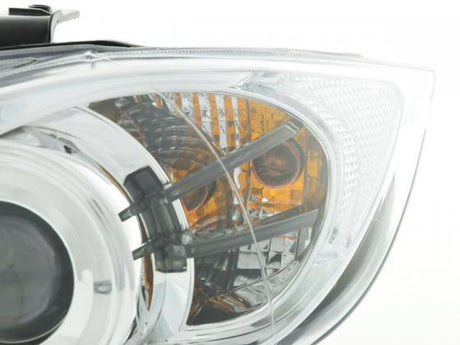 BMW 3-series E90 E91 Chrome Angel Eyes LED Headlight Set (2005-2012) - K2 Industries