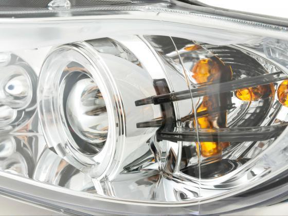 BMW 3-series E90 E91 Chrome Angel Eyes LED Headlight Set (2005-2012) - K2 Industries