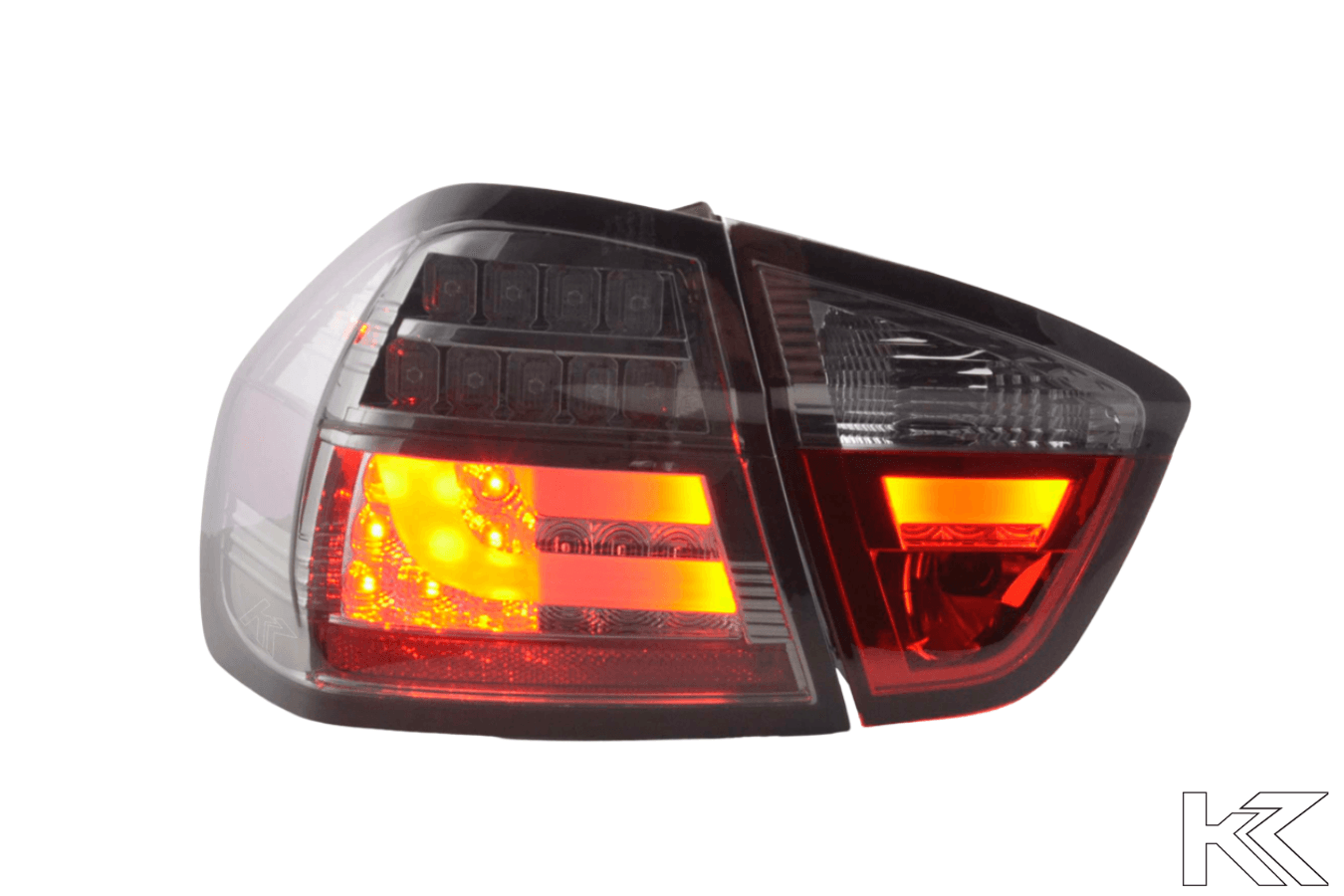BMW 3-Series E90 Sedan Chrome/Smoked LED Bar Taillights(2005-2008) - K2 Industries