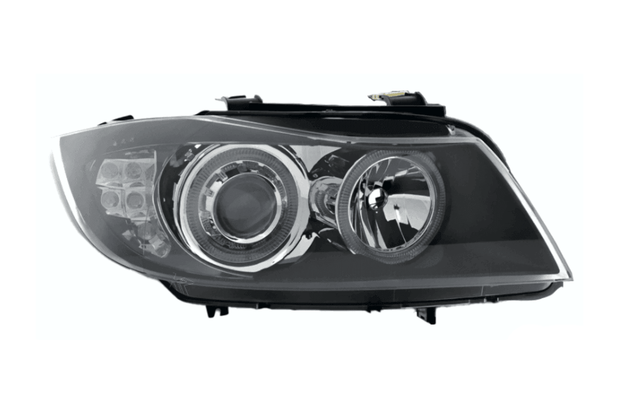 BMW 3-Series (E90 Sedan / E91 Touring) Black Angel Eyes Headlights (2005-2008) - K2 Industries