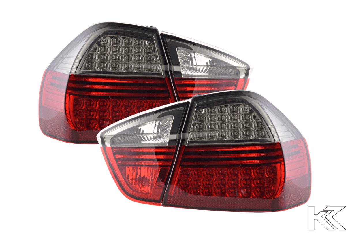 BMW 3-series E90 Sedan Red/Smoke Euro LED Taillights Set (2005-2008) - K2 Industries