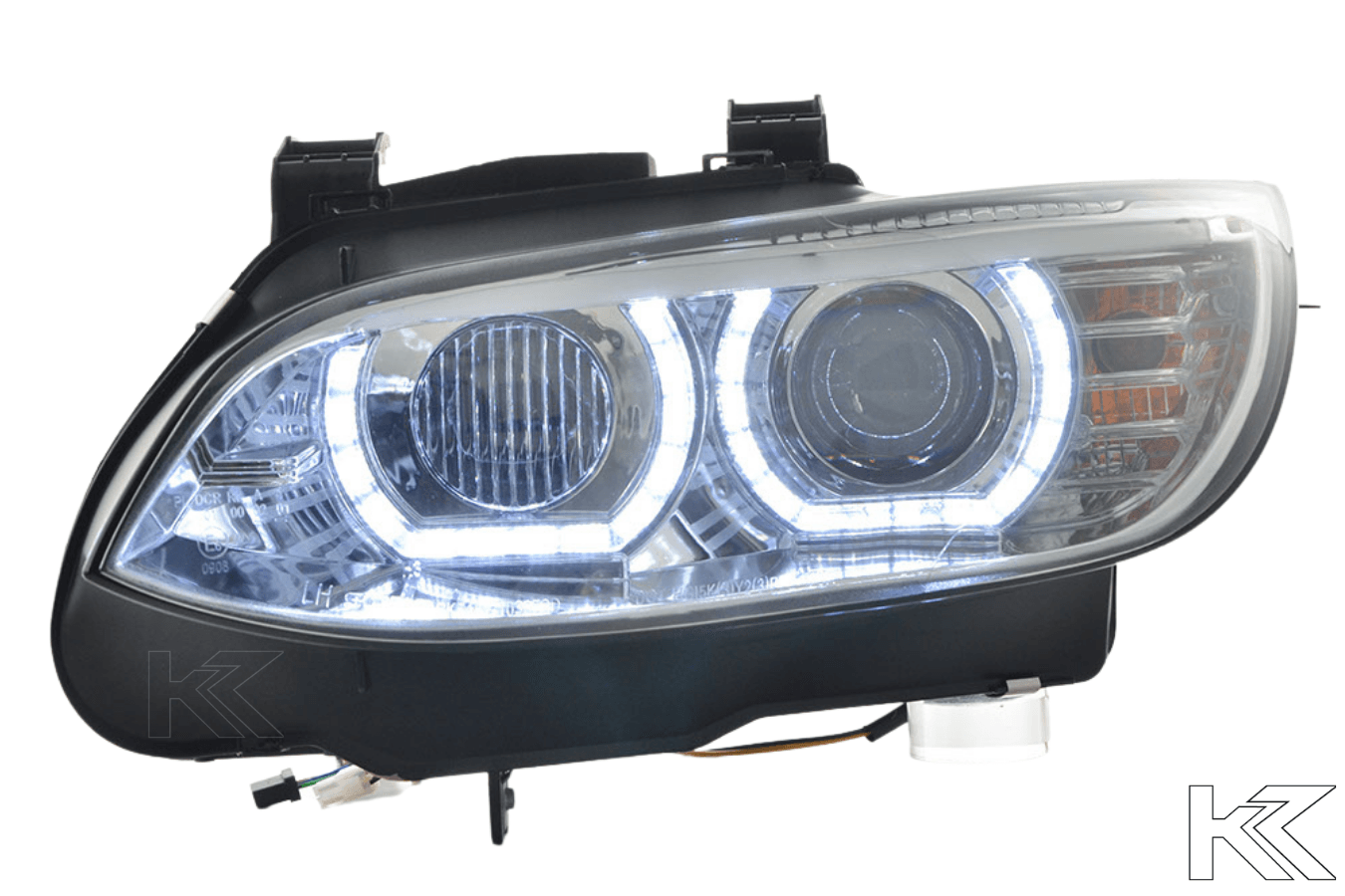 BMW 3-series E92 E93 Chrome LED Headlights with Daytime Running Lights  (2006-2010) - K2 Industries
