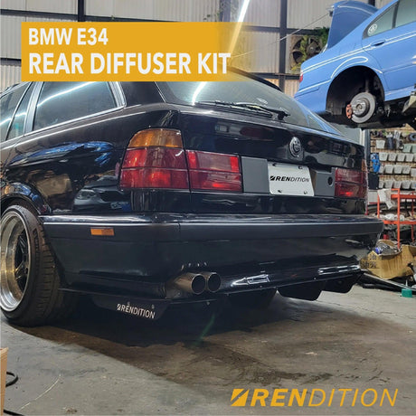 BMW 5 Series E34 Rear Diffuser Kit V2 (1987-1996) - K2 Industries