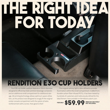 BMW E30 REAR CUP HOLDER - K2 Industries