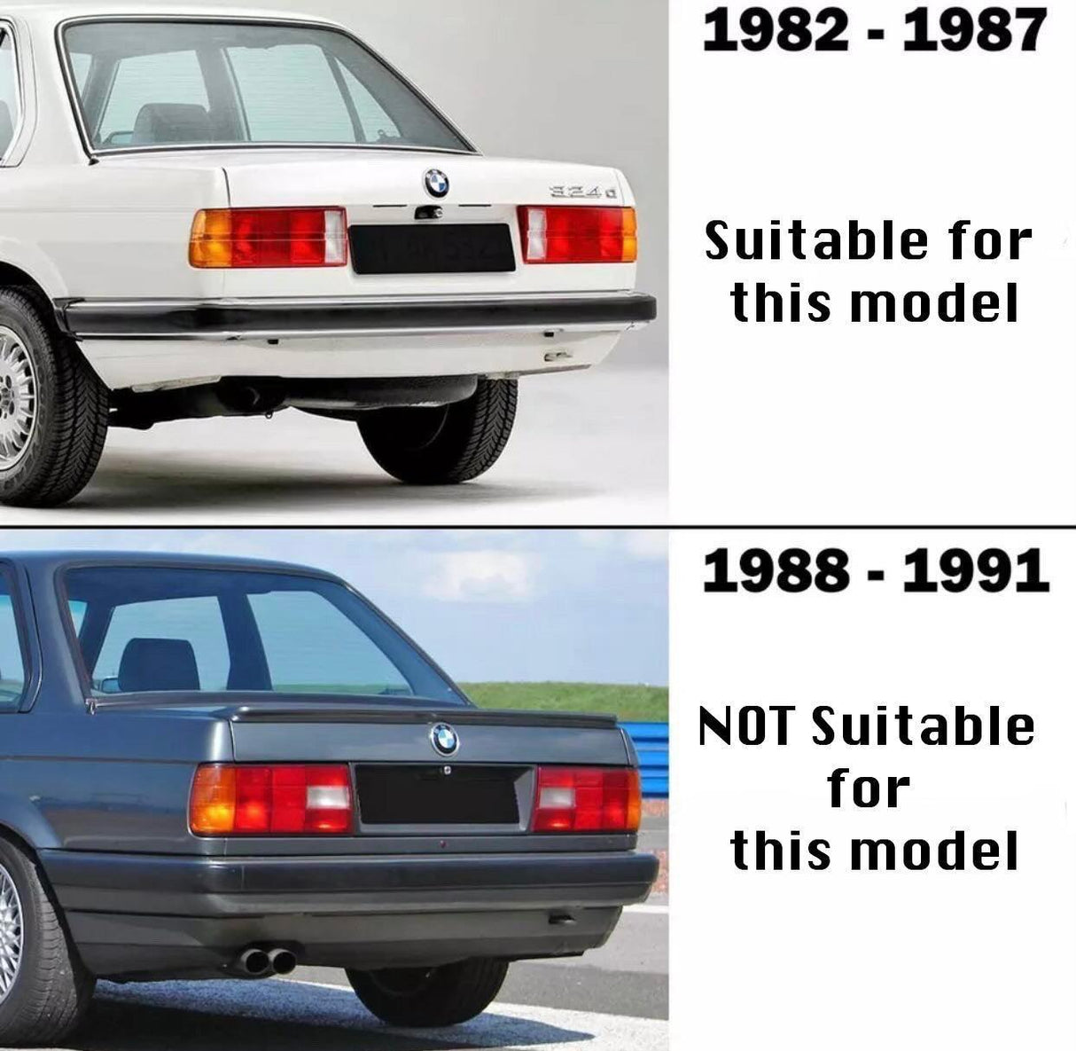 BMW E30 Series 3 Pre-Facelift Clear and Smoke Led Tailights (1982 - 1987) - K2 Industries
