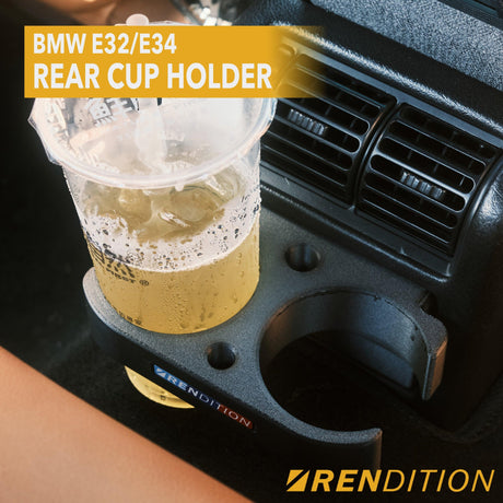 BMW E32/E34 REAR CUP HOLDER V2 - K2 Industries