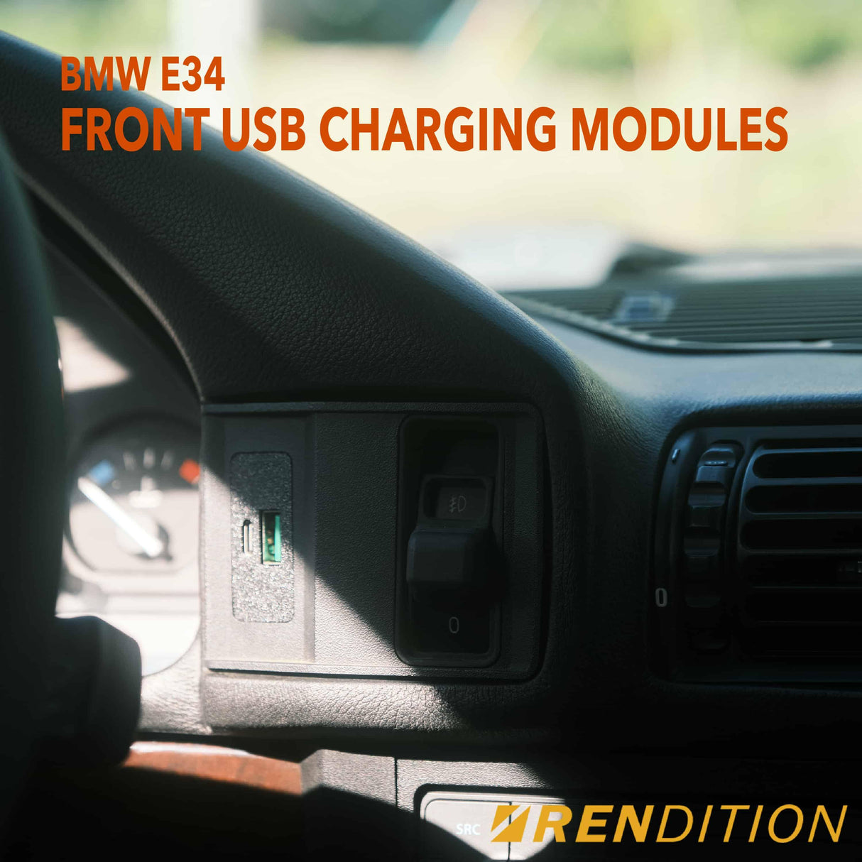 BMW E34 FRONT USB CHARGING MODULES - K2 Industries