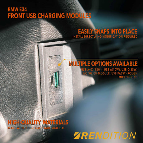 BMW E34 FRONT USB CHARGING MODULES - K2 Industries