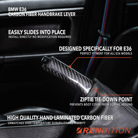 BMW E36 CARBON FIBER HANDBRAKE LEVER - K2 Industries