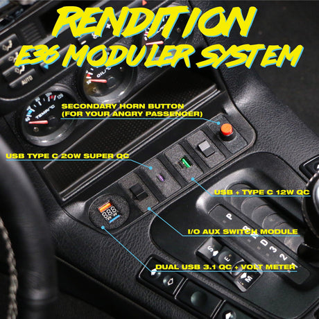 BMW E36 FRONT USB CHARGING MODULES - K2 Industries
