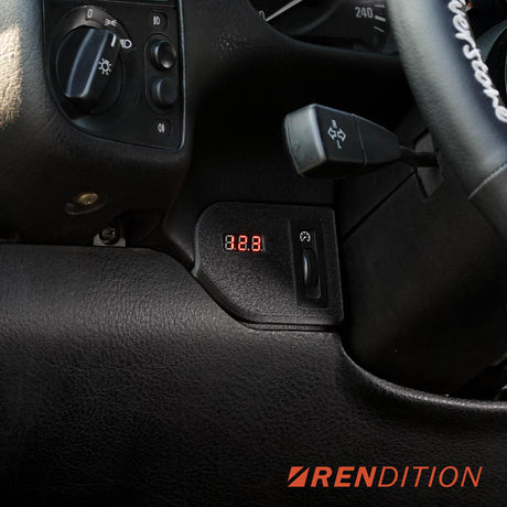 BMW E36 Instrument Cluster Dimmer Cover + Volt Meter - K2 Industries