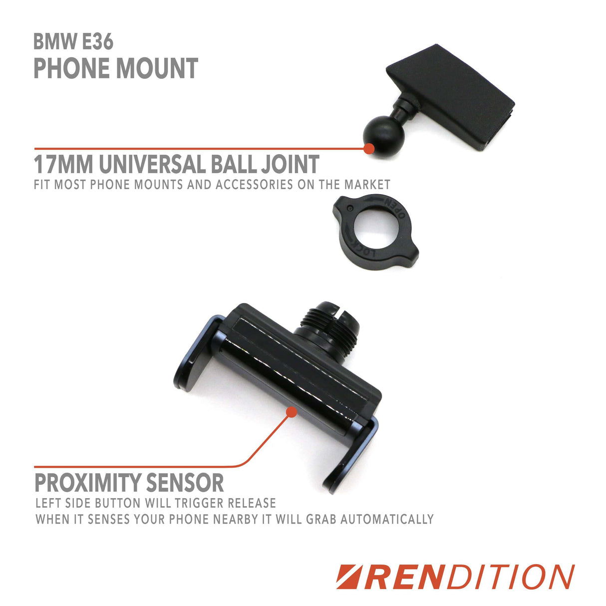 BMW E36 PHONE MOUNT - K2 Industries