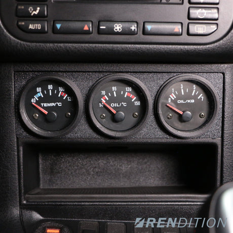 BMW E36 TRIPLE 52MM GAUGE BRACKET - K2 Industries