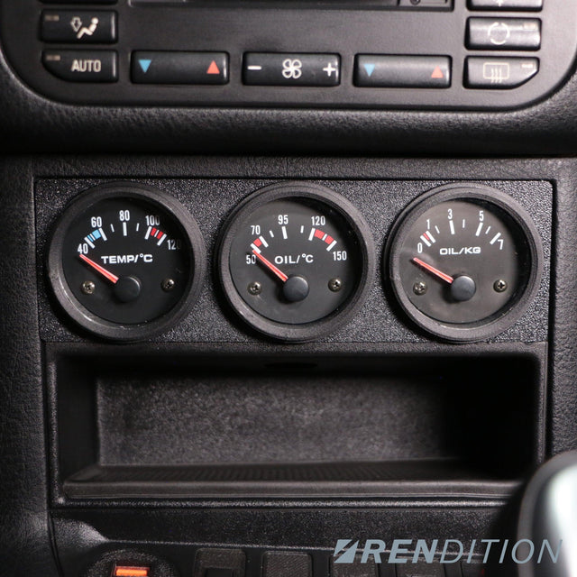 BMW E36 TRIPLE 52MM GAUGE BRACKET - K2 Industries