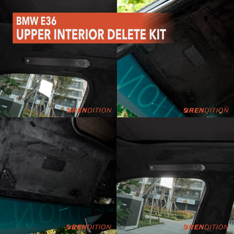 BMW E36 UPPER INTERIOR DELETE KIT / SUN VISOR DELETE / VANITY LIGHT DELETE - K2 Industries