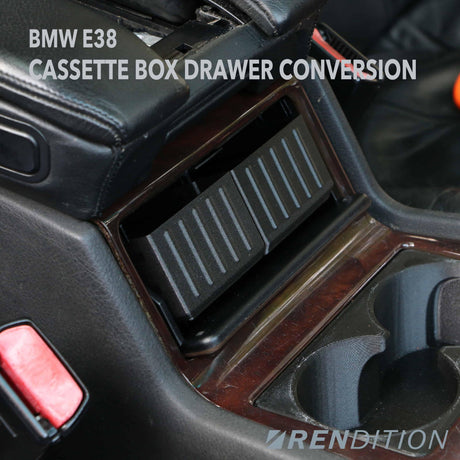 BMW E38 Cassette Box Drawer Conversion / extra storage / life improvement - K2 Industries