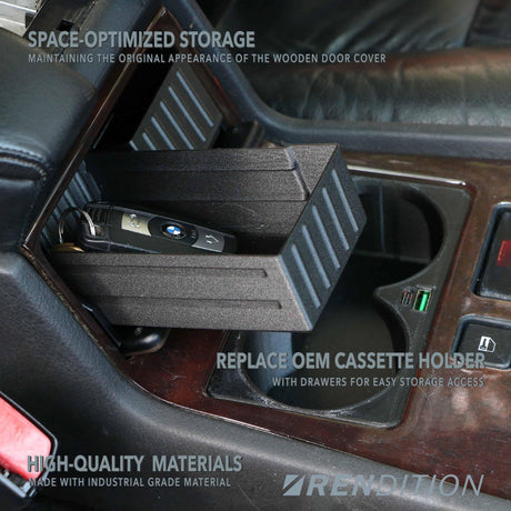BMW E38 Cassette Box Drawer Conversion / extra storage / life improvement - K2 Industries