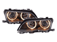 BMW E46 3-Series Sedan Black OE+ Angel Eyes Headlights - (2003-2006) - K2 Industries