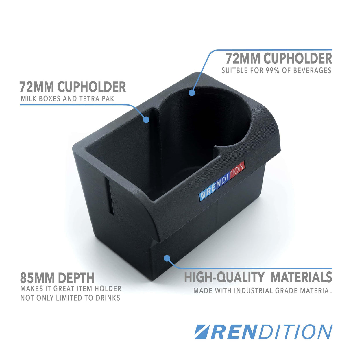 BMW E46 REAR CUP HOLDER V2 - K2 Industries