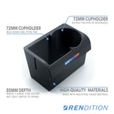 BMW E46 REAR CUP HOLDER V2 - K2 Industries