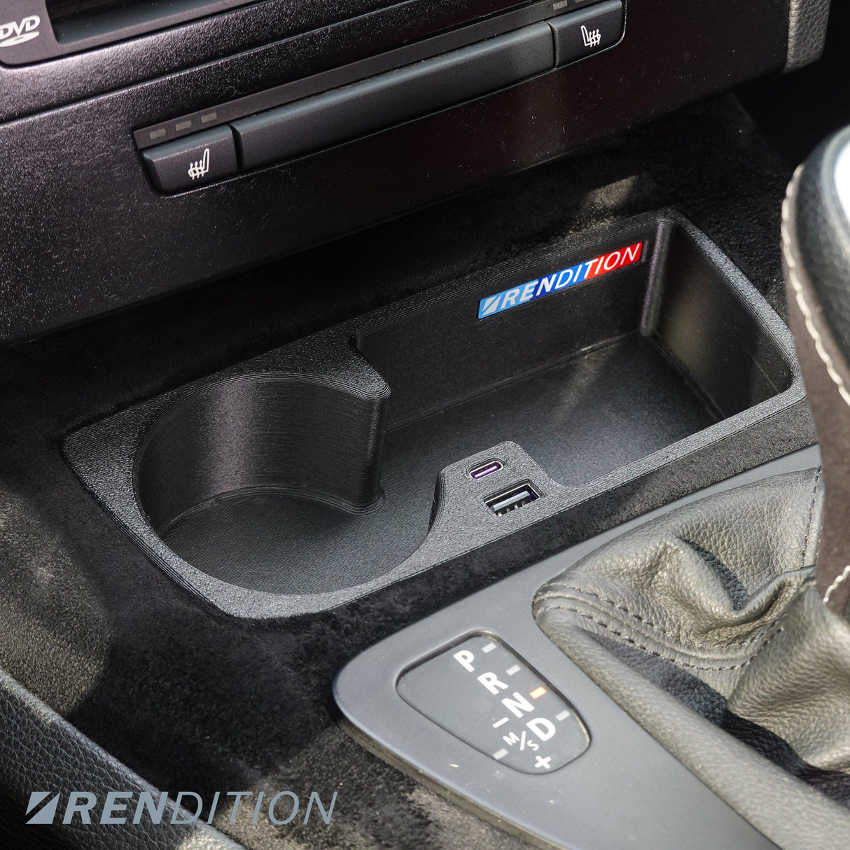 BMW E9X FRONT CUPHOLDER + USB (E90 E91 E92 E93) - K2 Industries