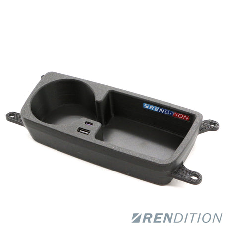 BMW E9X FRONT CUPHOLDER + USB (E90 E91 E92 E93) - K2 Industries