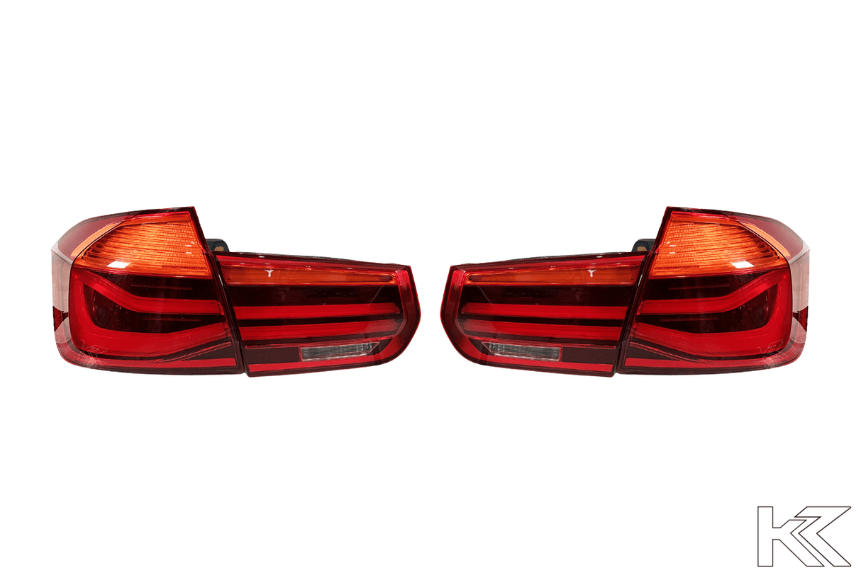 BMW F30 3 Series Sedan LCI Japan Style (Amber) LED Tail Lights - 4 Pieces (2012-2015) - K2 Industries