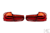 BMW F30 3 Series Sedan LCI Japan Style (Amber) LED Tail Lights - 4 Pieces (2012-2015) - K2 Industries