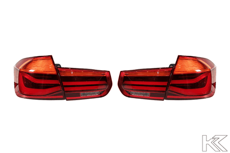 BMW F30 3 Series Sedan LCI Japan Style (Amber) LED Tail Lights - 4 Pieces (2012-2015) - K2 Industries