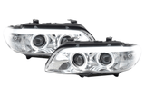 BMW X5 E53 Chrome Angel Eye LED Head Lights (2003-2006) - K2 Industries