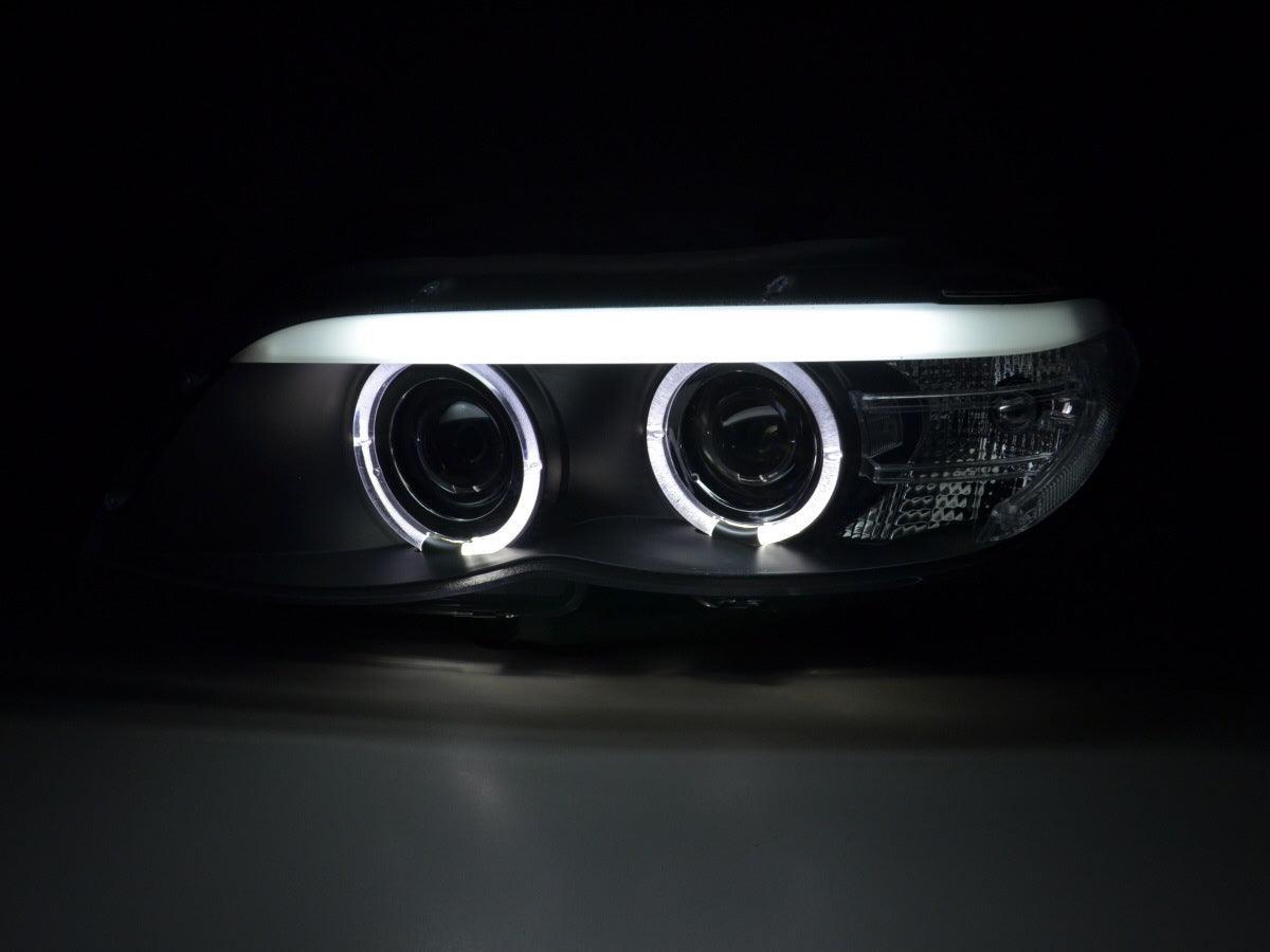 BMW X5 E53 Xenon Black Angel Eye LED Headlights (2003-2006) - K2 Industries