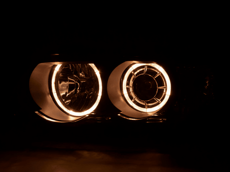 BMW X5 (Type E53) Black OE+ Angel Eyes Headlights - (2000-2003) - K2 Industries