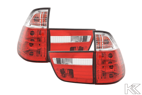 BMW X5 Type E53 Z33  Red / White Taillights Set(1998-2003) - K2 Industries