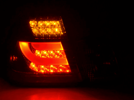 E46 Sedan LED Bar Smoked/Red Tail Lights (98-01) - K2 Industries
