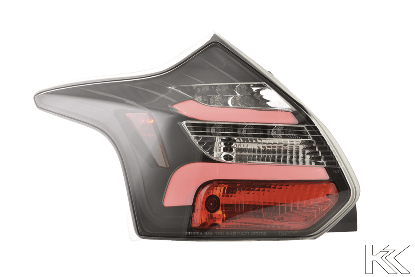 Ford Focus 3 (C346) Hatchback Black Clear LED Taillights Set (2011 - 2014) - K2 Industries