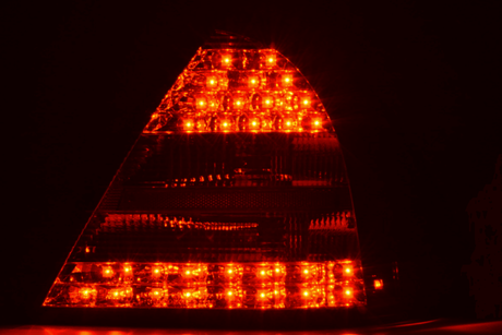 Mercedes Benz C-Class (203) Sedan Black LED Taillights Set (2005-2007) - K2 Industries