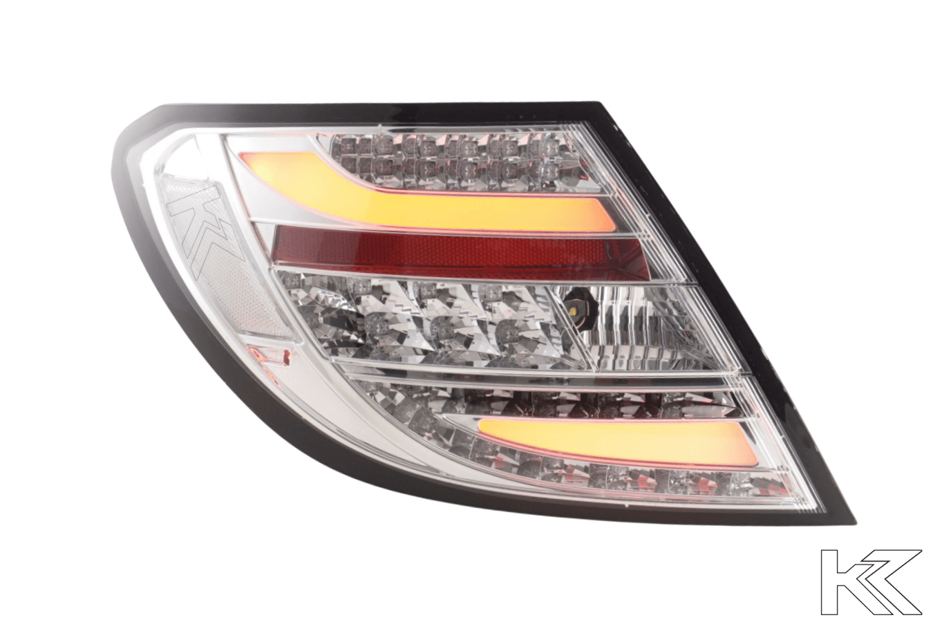 Mercedes Benz C-Class (204) Chrome Clear LED Taillights Set (2007-2011) - K2 Industries