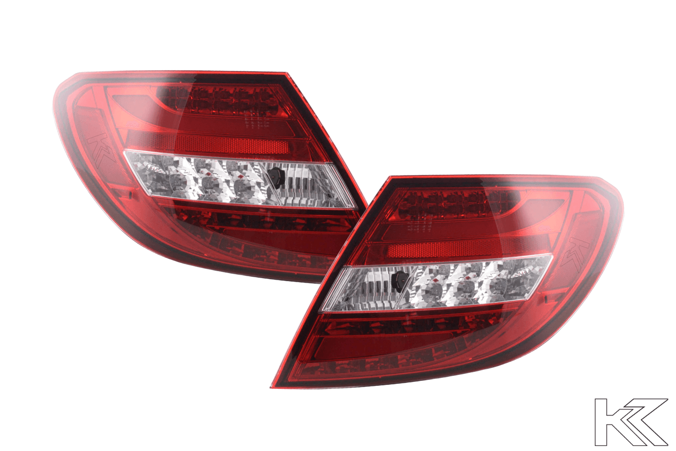 Mercedes Benz C-Class (204) Red LED Taillights Set (2007-2011) - K2 Industries