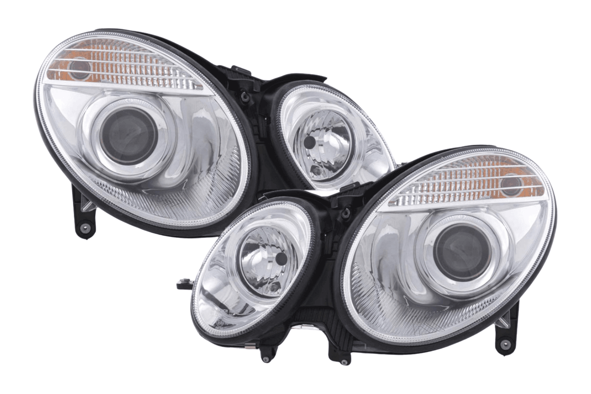 Mercedes Benz E-Class (211) Chrome Headlight Set (2002-2006) - K2 Industries