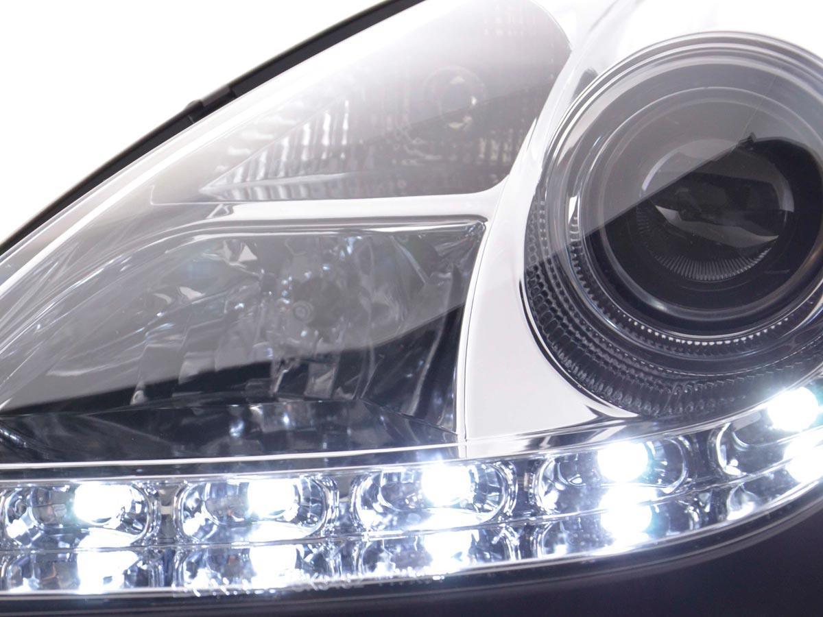 Mercedes Benz SLK (171) Chrome LED Headlights with Daytime Running Lights (2004-2011) - K2 Industries