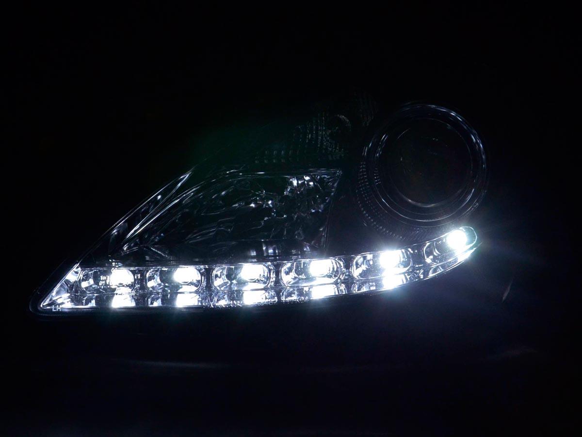 Mercedes Benz SLK (171) Chrome LED Headlights with Daytime Running Lights (2004-2011) - K2 Industries