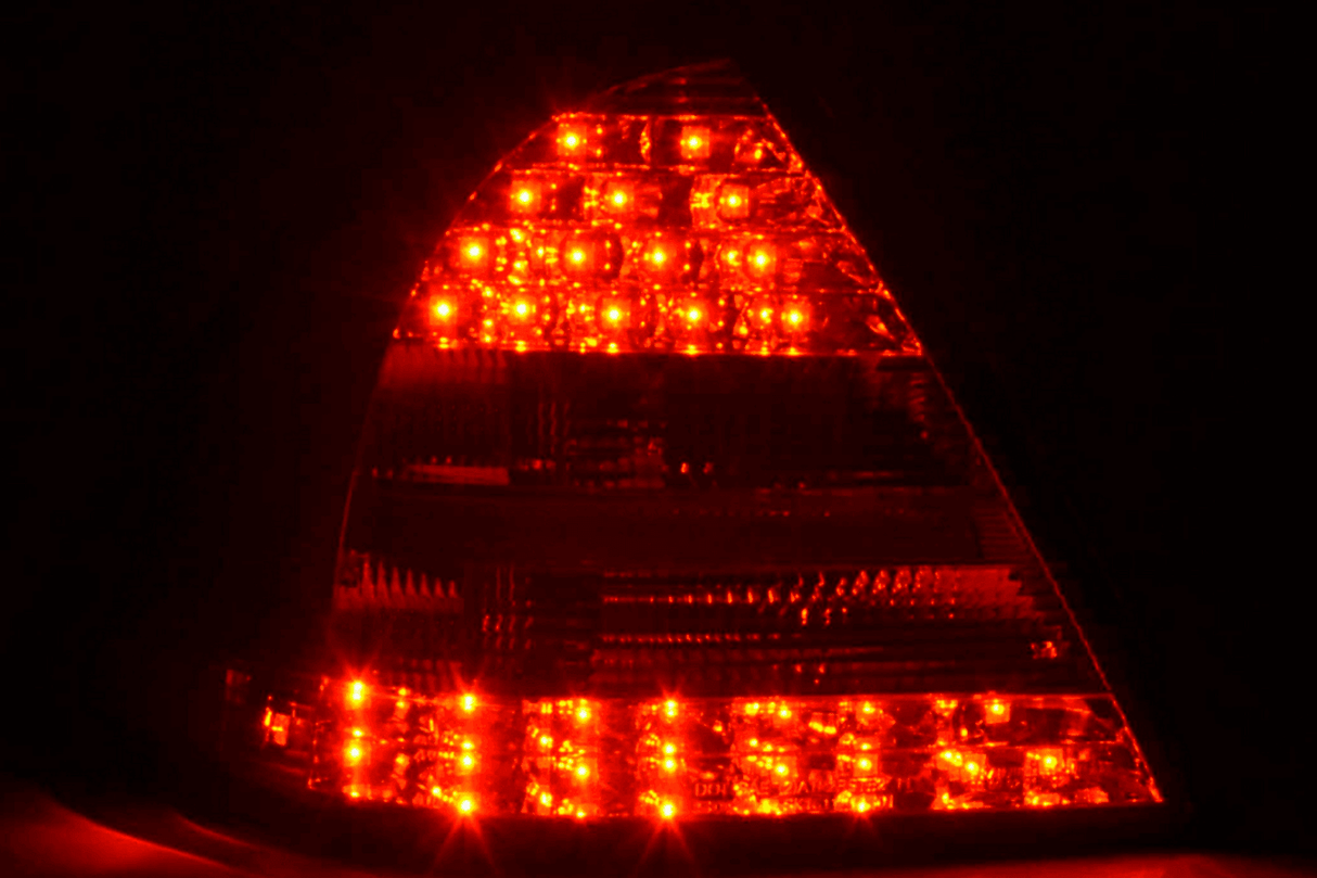 Mercedes W203 Chrome Clear LED Tail Lights (2001-2004) - K2 Industries